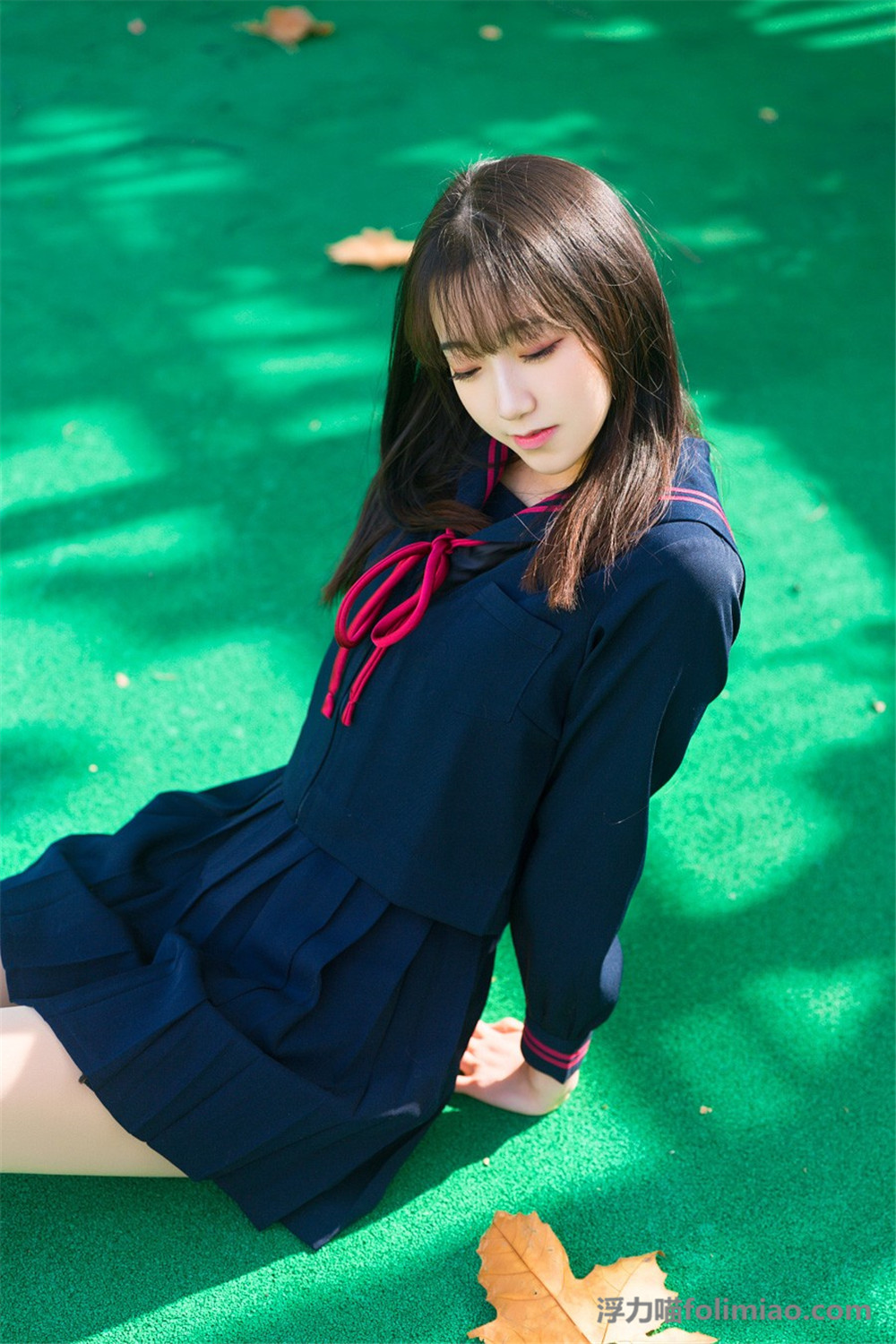 小美女的日系风格小清新JK制服图片 的第3张图片