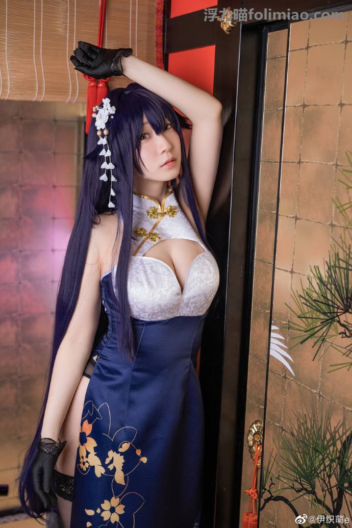 碧蓝航线cosplay美女伊织萌黑丝装扮[8P] 的第2张图片